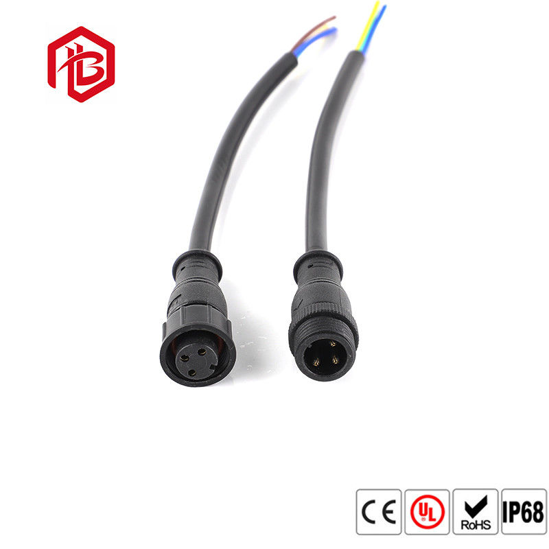 Cable connecteur étanche de PVC de Pin M15 de la bande 4 de LED